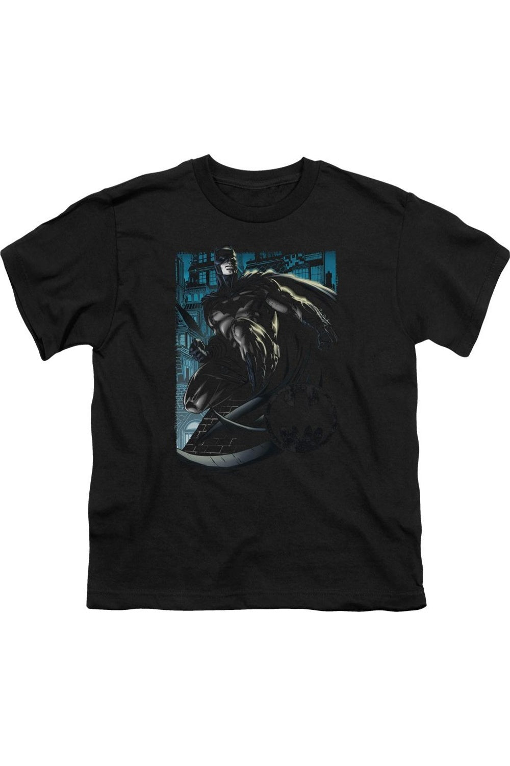 

Футболка с коротким рукавом для детей "Batman: Падение рыцаря в Готэме" Gildan, черный