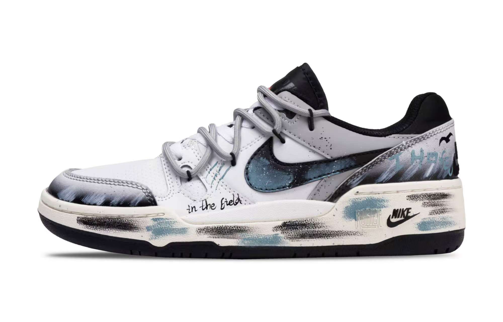 

Full Force Dark Tide устойчивые к истиранию низкие кроссовки для скейтбординга мужские Nike, черный