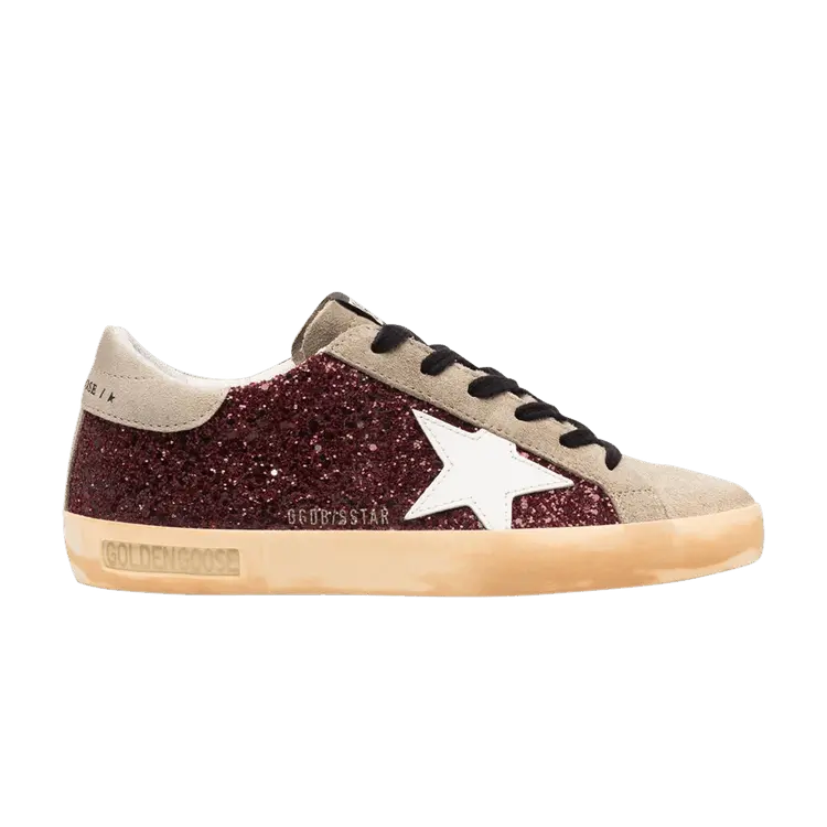 

Кроссовки Golden Goose Wmns Superstar Bordeaux Glitter, красный