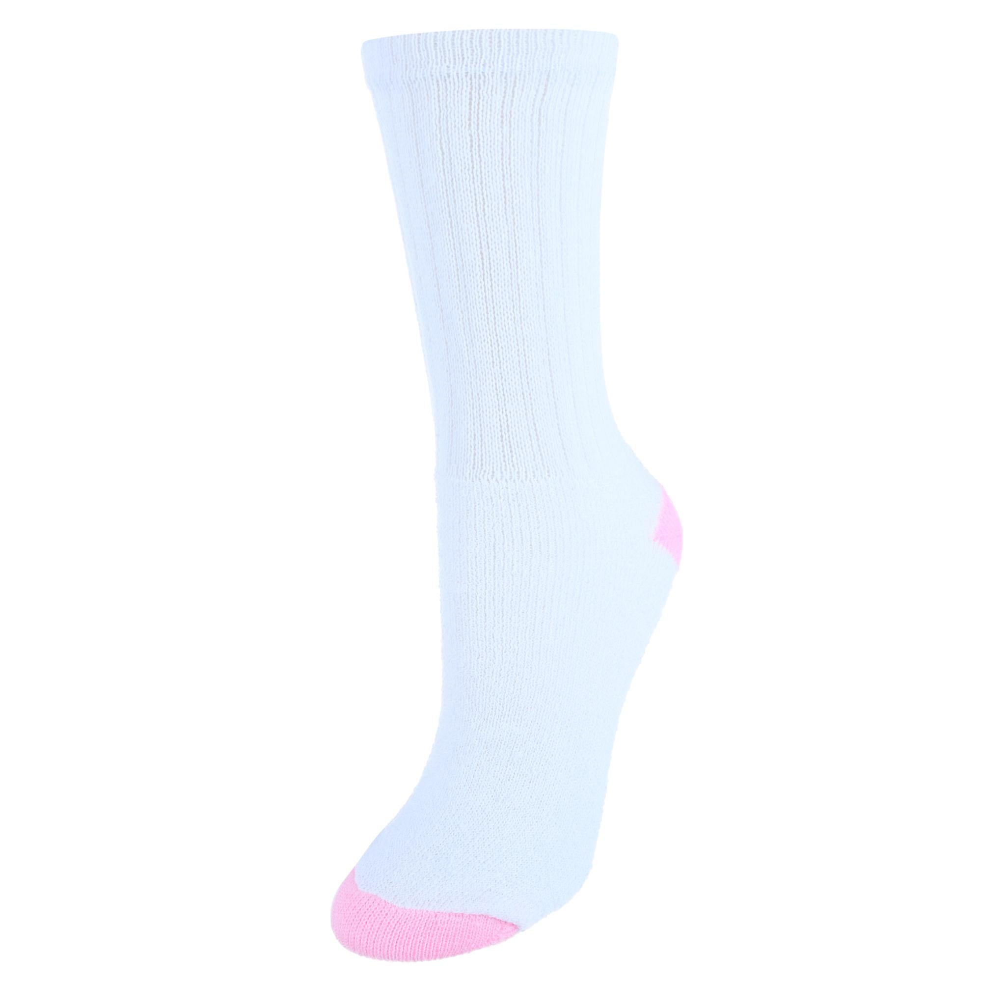

Женские мягкие спортивные носки Crew (упаковка из 4 шт.) CTM, цвет white with pink