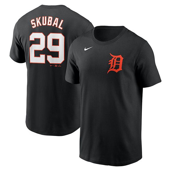 

Футболка мужская Tarik Skubal черная Detroit Tigers с именем и номером Nike