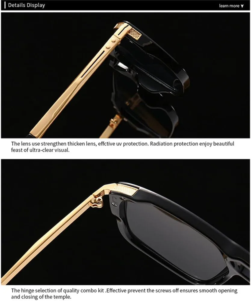 

Мужские солнцезащитные очки в стиле ретро с двойной перемычкой, градиентные линзы, защита от УФ-излучения UV400; женские солнцезащитные очки в стиле панк HDUBFY, 2