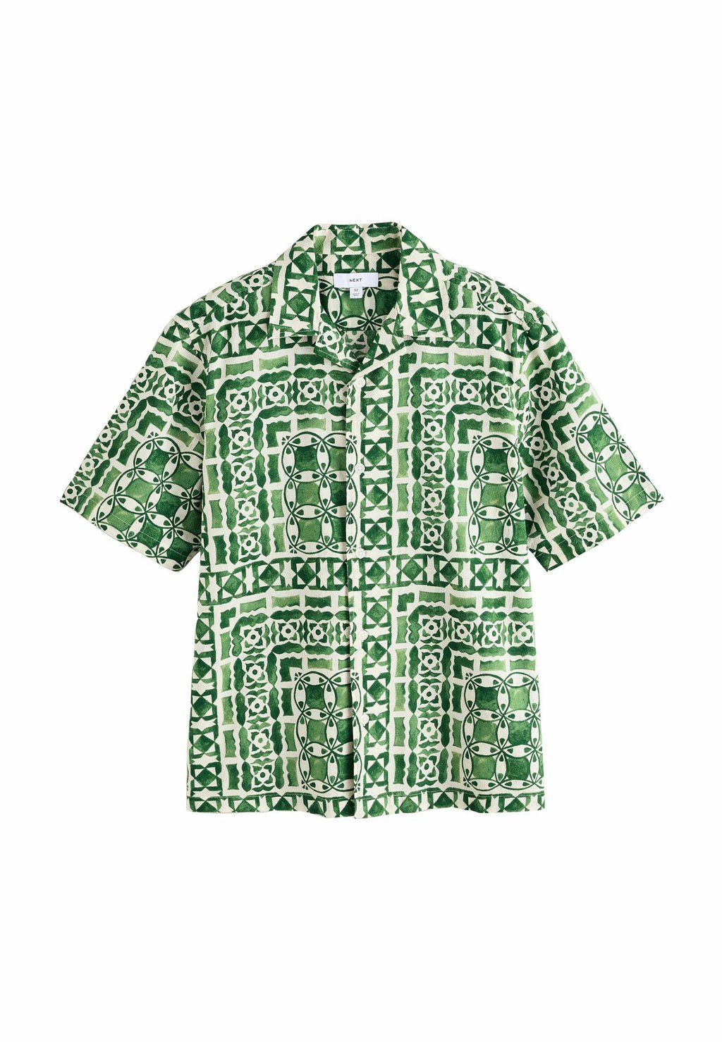 

Рубашка WATERCOLOUR PRINTED SHORT SLEEVE Next, зеленый