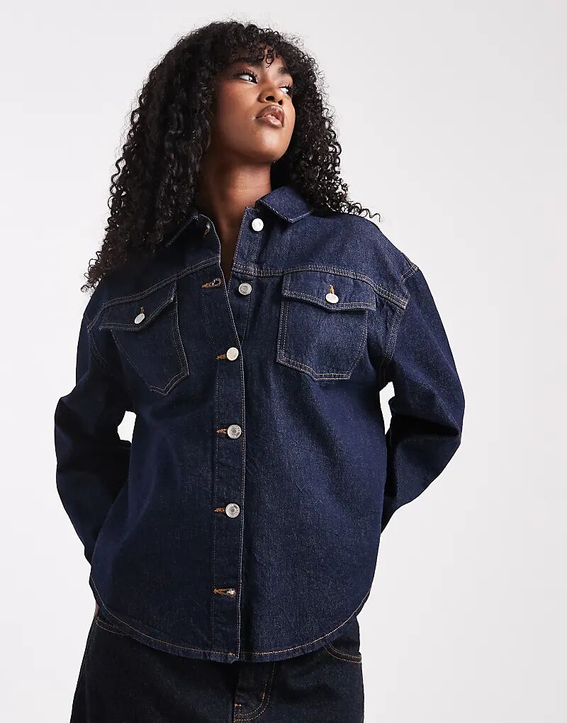 

Рубашка в стиле вестерн Miss Selfridge с длинными рукавами цвета индиго