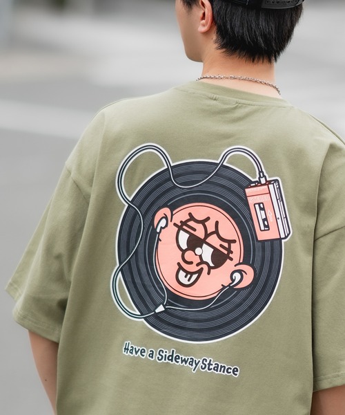 

SIDEWAY STANCE Футболка с короткими рукавами и графическим принтом Sideways Stance, цвет хаки
