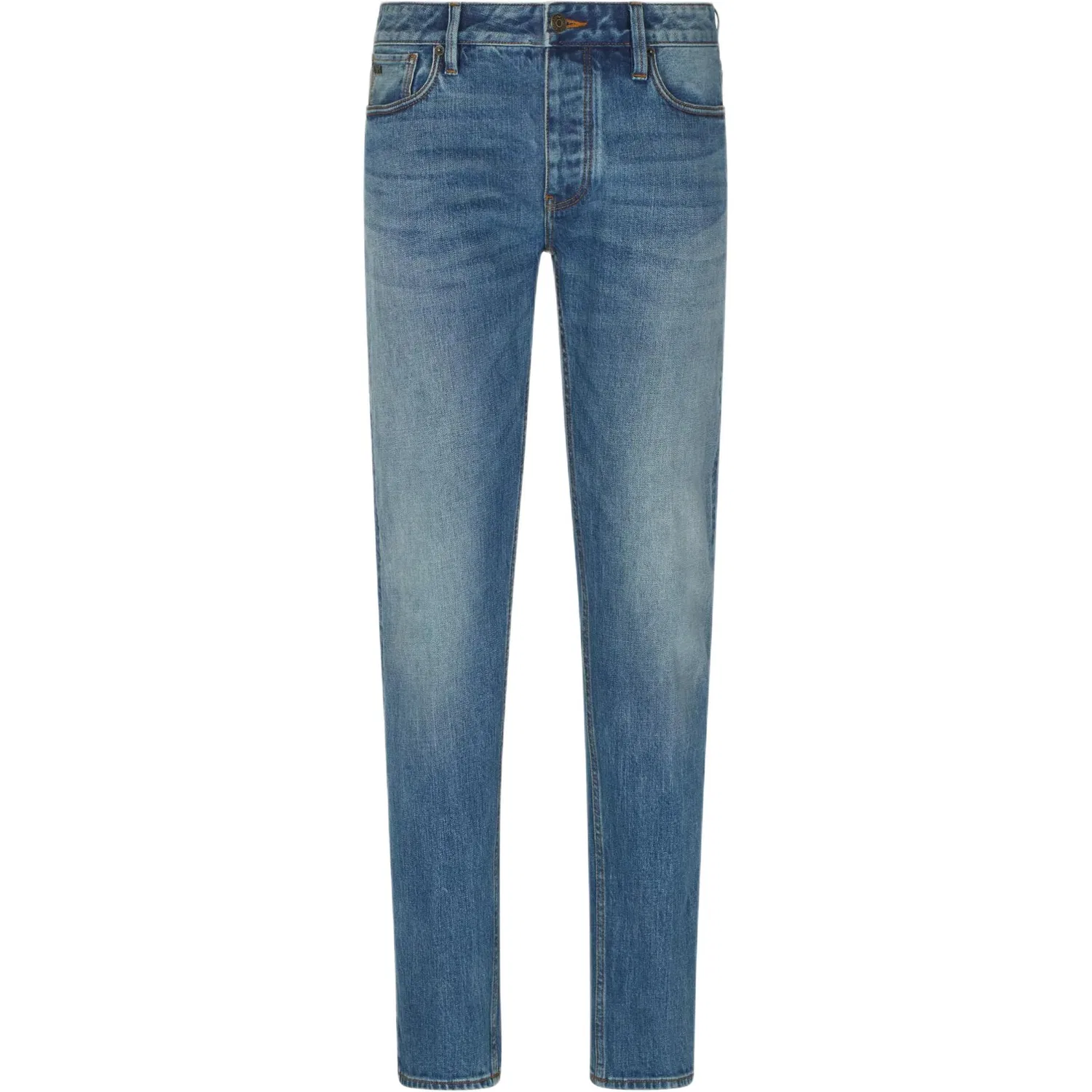 Джинсы J75 Slim fit Stone washed Stretch denim EMPORIO ARMANI, Light Blue