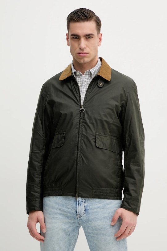 

Хлопковая куртка Newbury Wax Jacket Barbour, зеленый