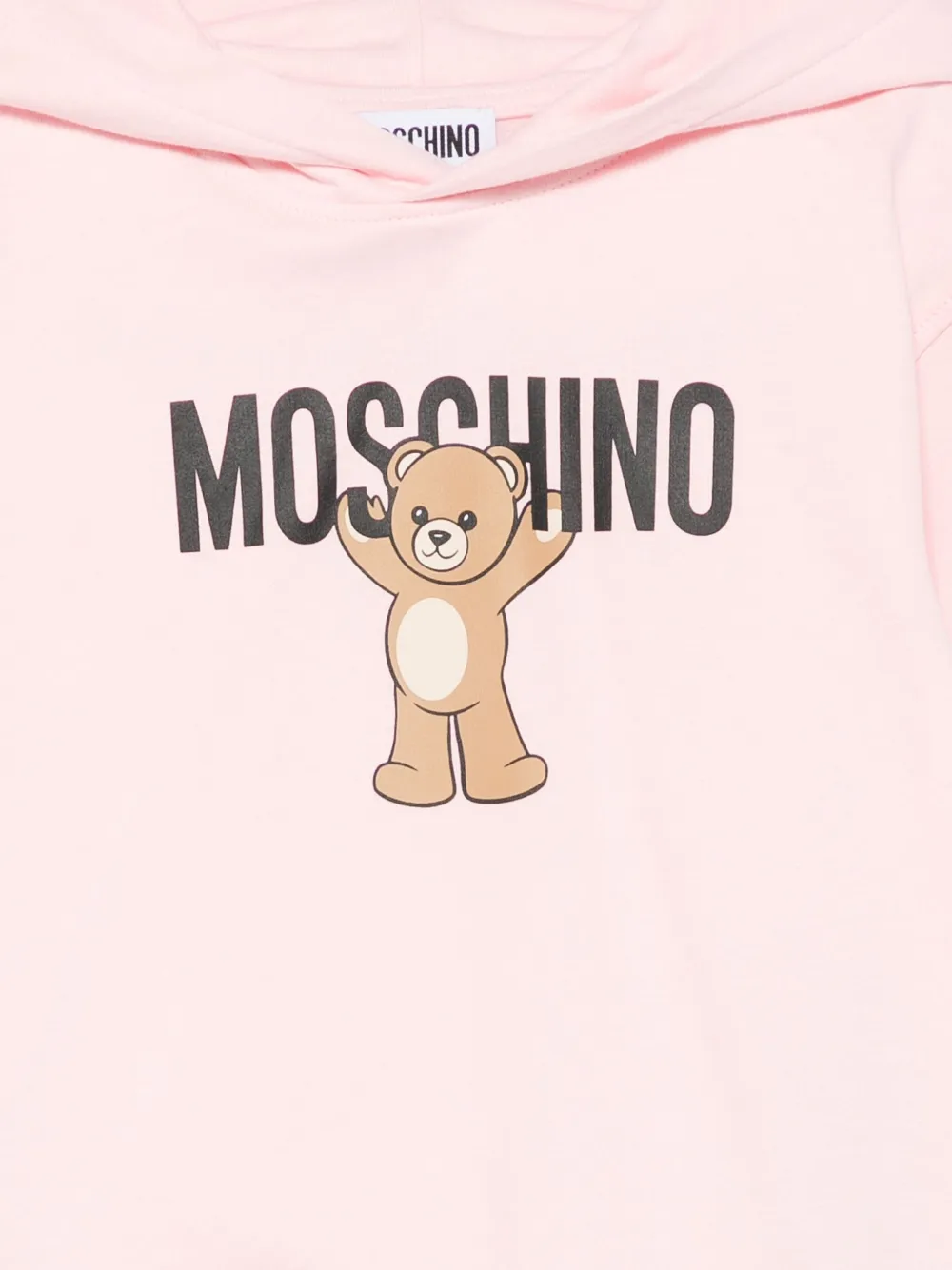 Толстовка с принтом плюшевого мишки Moschino Kids, розовый — фото 3
