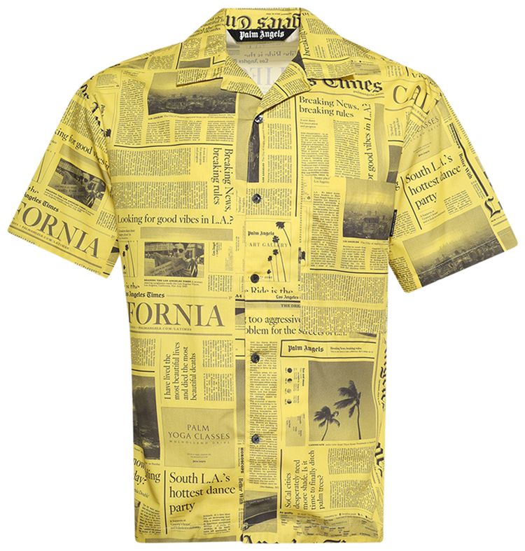 

Рубашка Palm Angels x La Times News, желто-черные