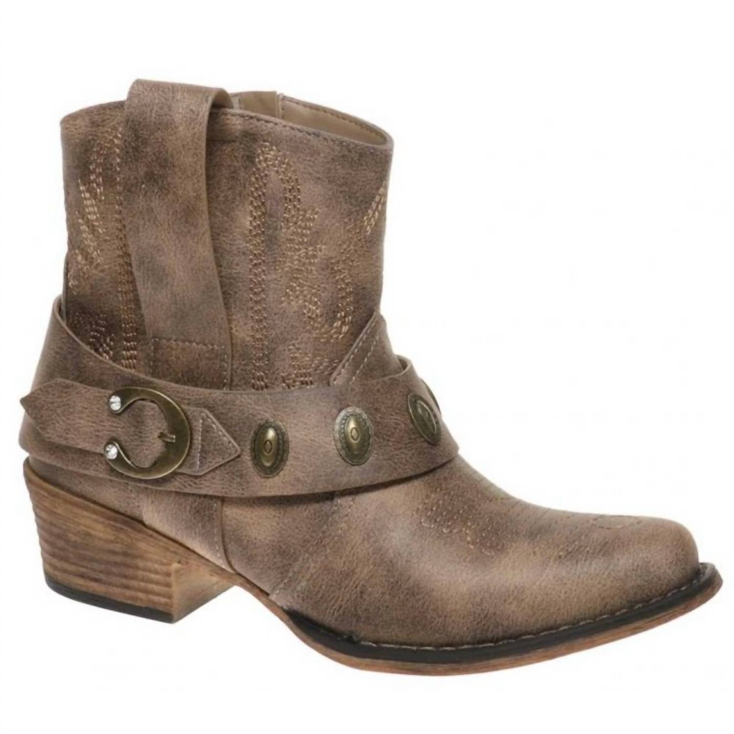 Женские ботинки Kaylee 4 Western в серо-коричневом цвете Pierre Dumas