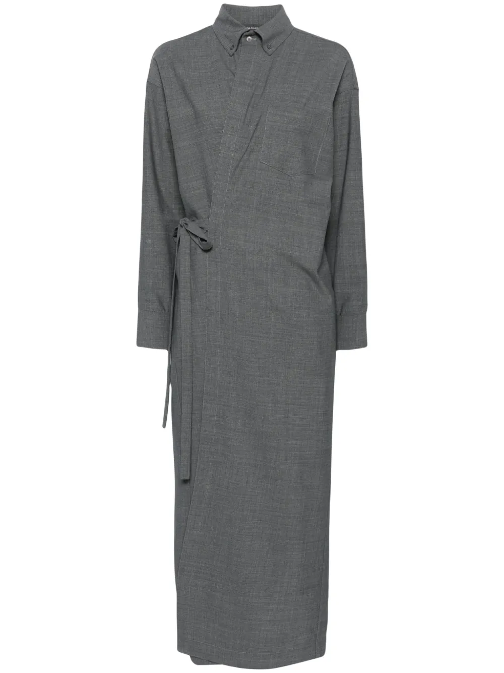 

Платье макси с запахом Fabiana Filippi, серый