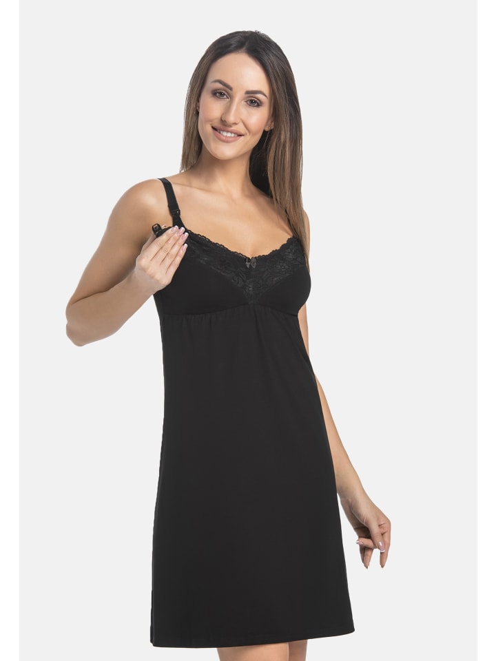 

Ночная рубашка для беременных "Мамочка" черного цвета Teyli