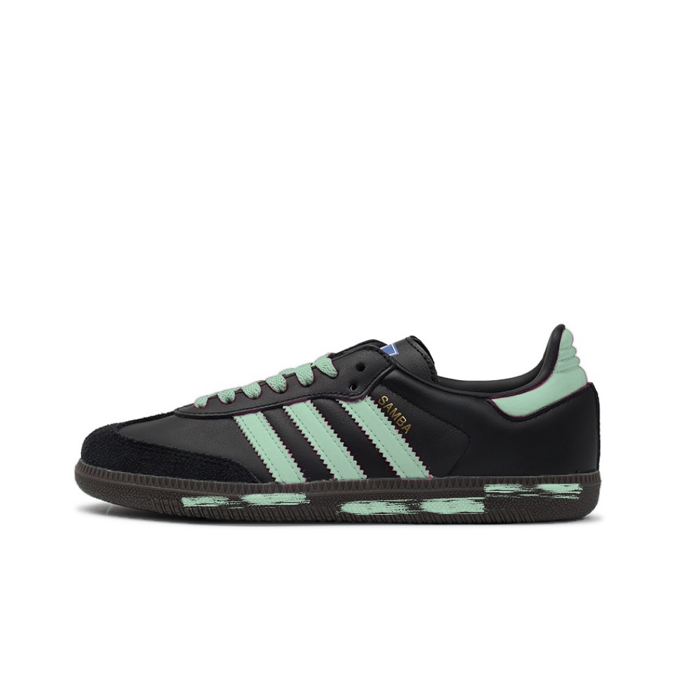 

Кроссовки для скейтбординга Samba Unisex Low-Top Black/Green Adidas Originals