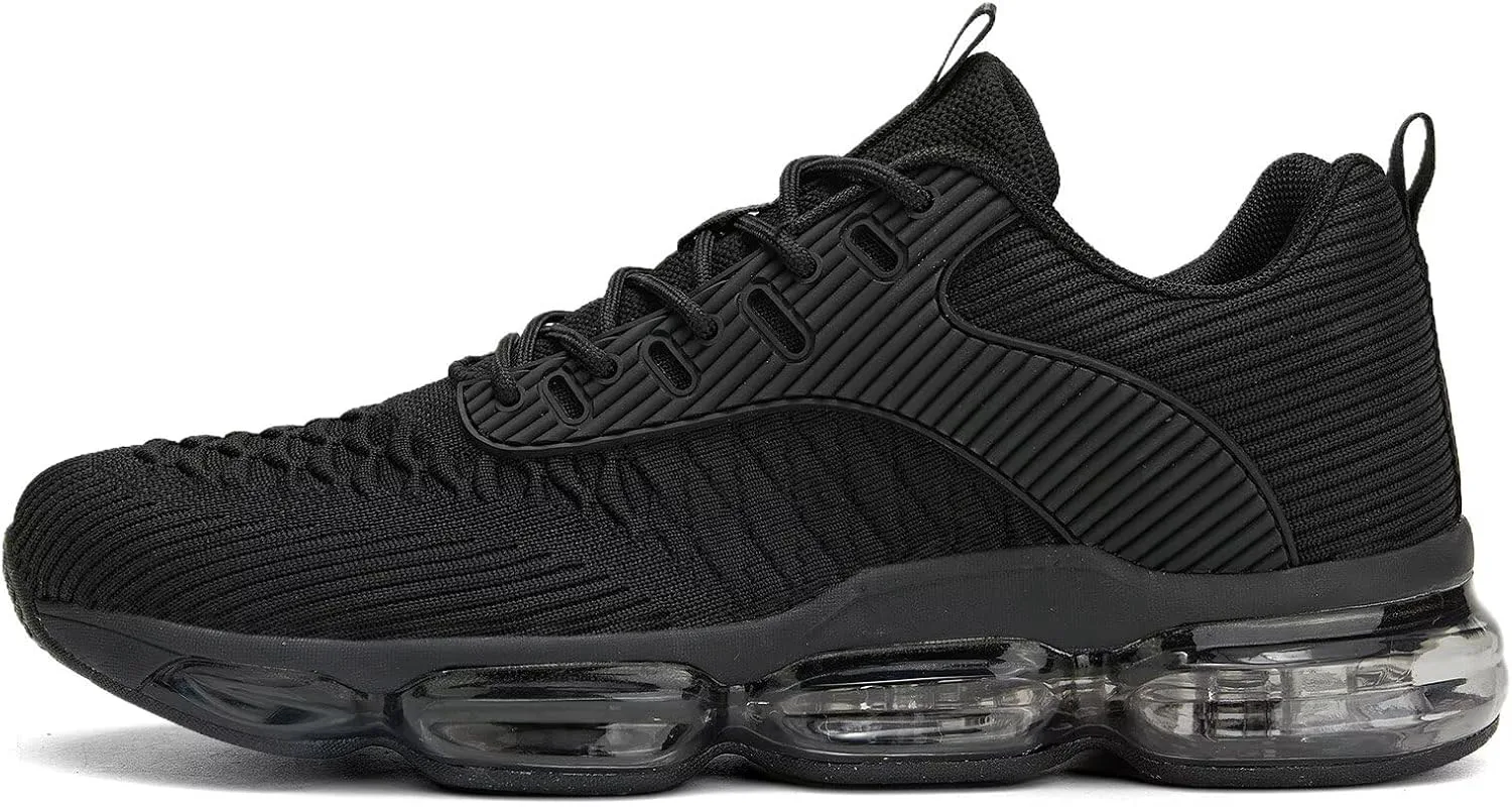 

Мужские беговые кроссовки Air низкие, комфортные, для ходьбы, с шнуровкой, дышащие, модные, теннисные, спортивные, для тренажерного зала, фитнеса, кросс-тренеры Socviis, черный