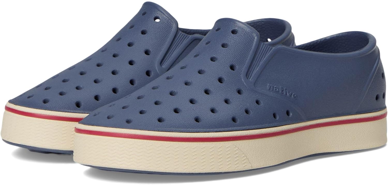 

Кроссовки без шнурков Native Shoes Miles для детей, унисекс, белый/синий