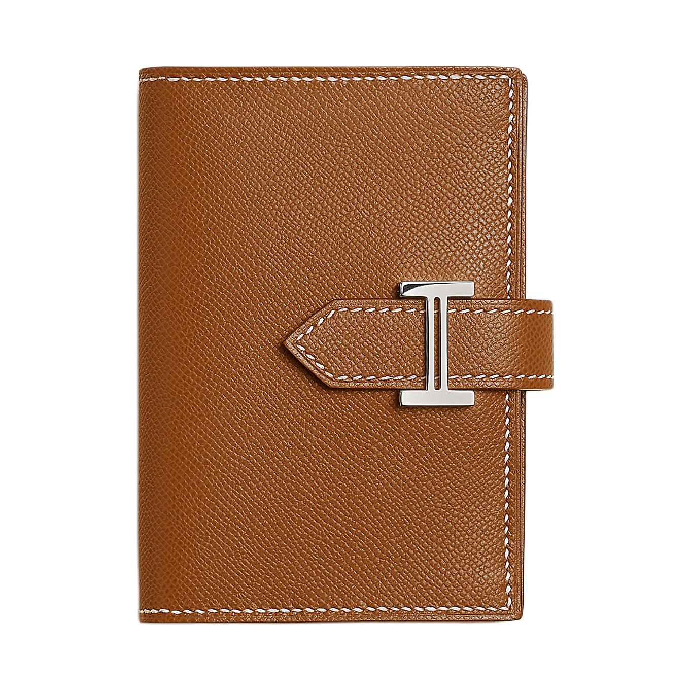 

HERMES Кардхолдер Bearn Madame Calfskin для женщин 37 Gold Gold Brown