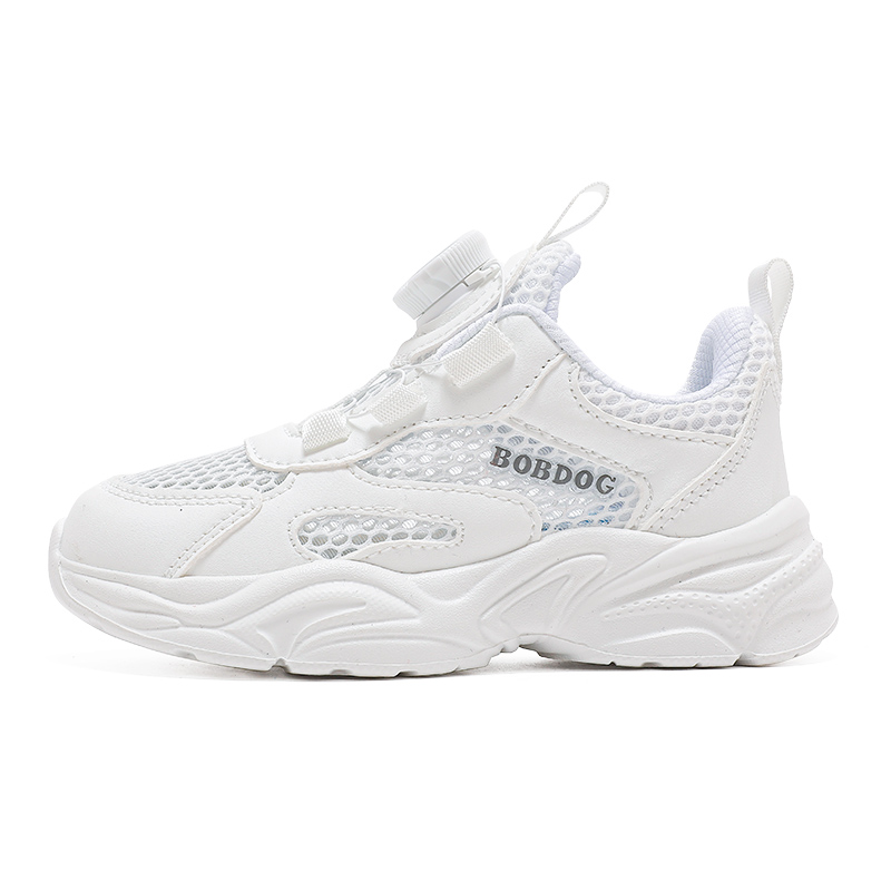 

Нескользящие, износостойкие, дышащие, низкие детские кроссовки для повседневной носки BOBDOG, белый