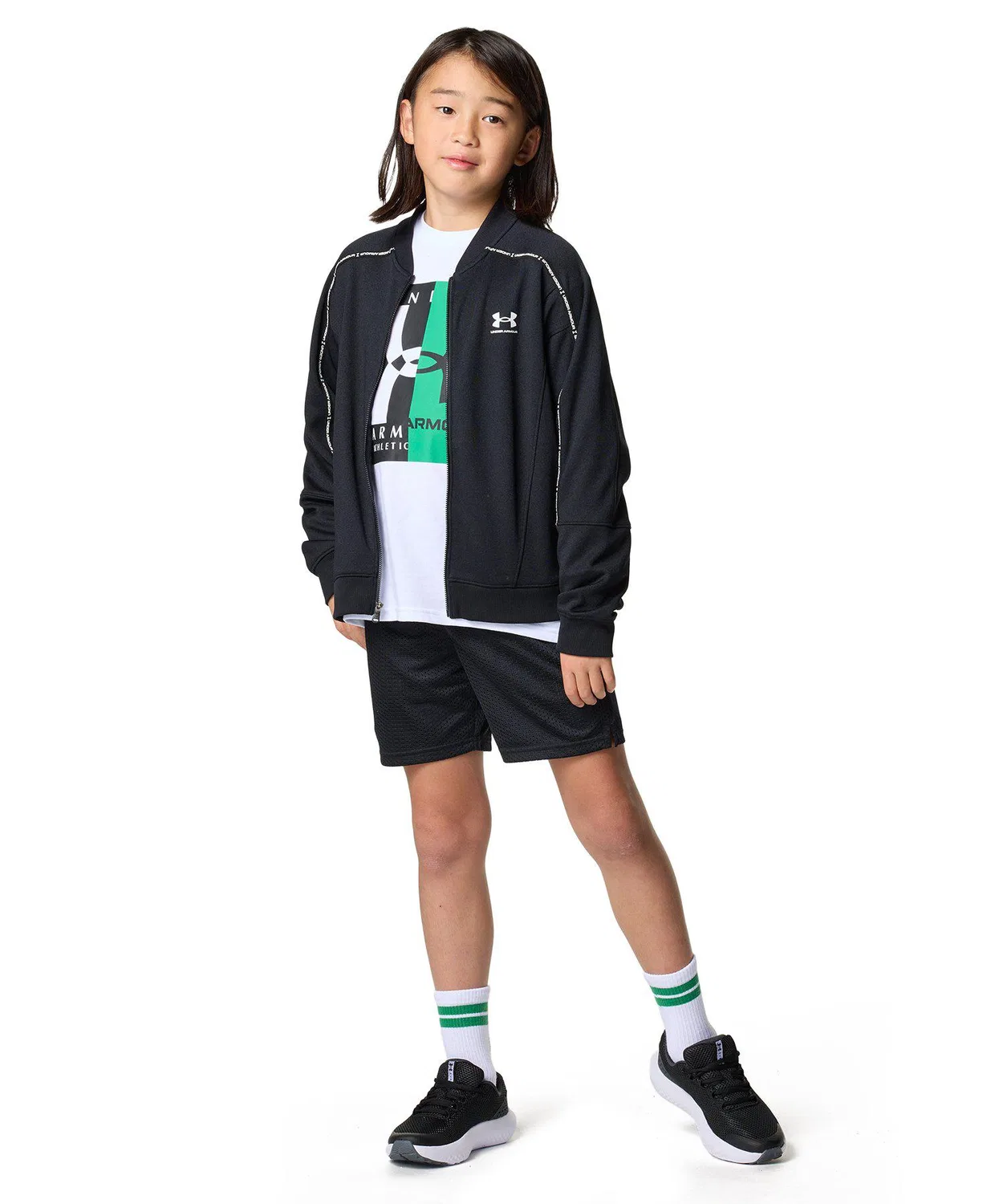Куртка тренировочная UA Track Novelty Jacket, полиэстер, чёрный — фото 3