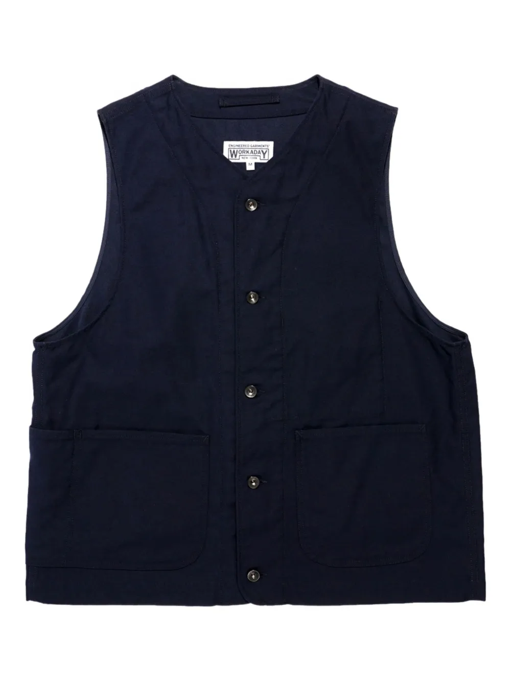 

Жилет на пуговицах с карманами Engineered Garments, синий