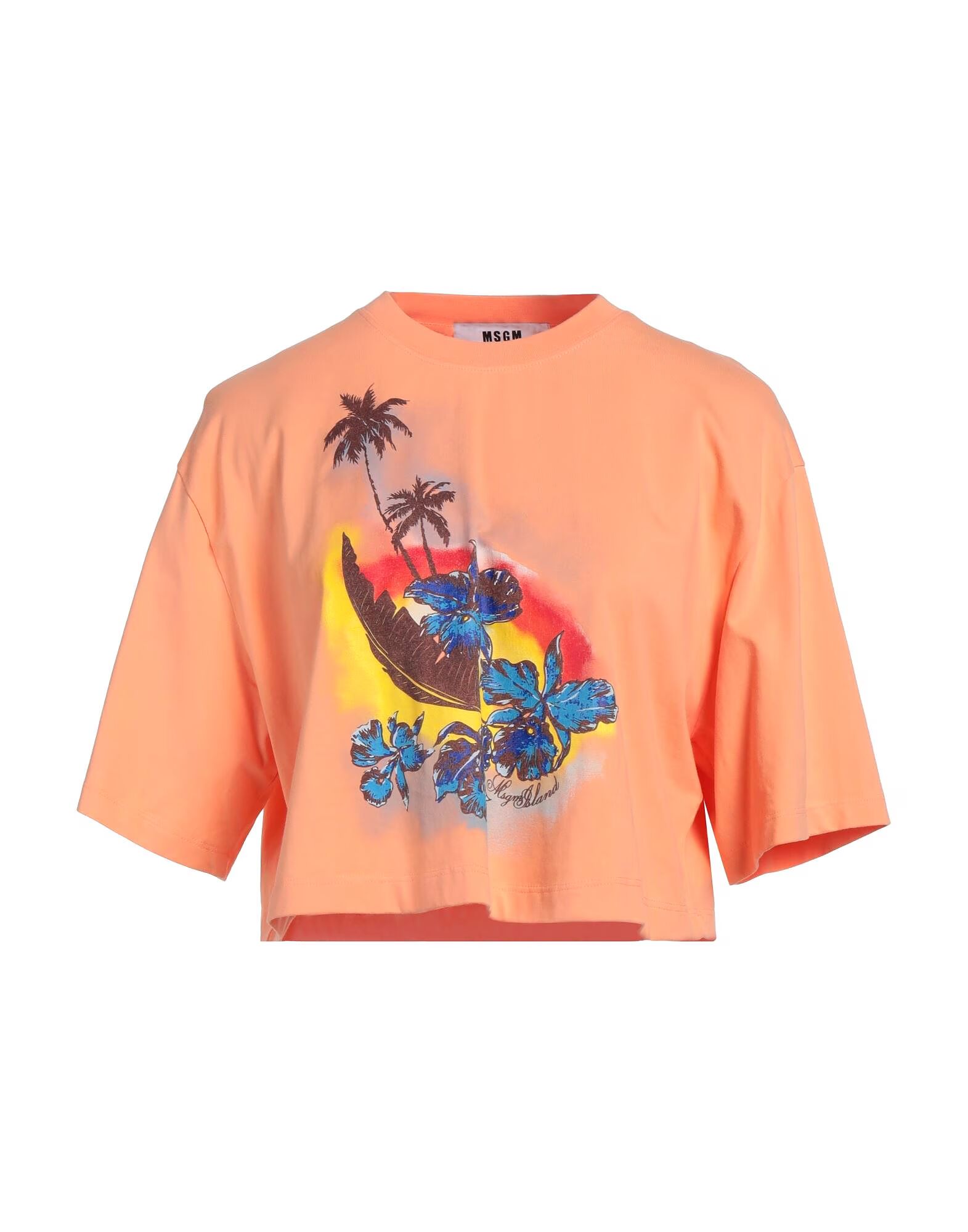 

Кроп-топ Msgm, абрикосовый