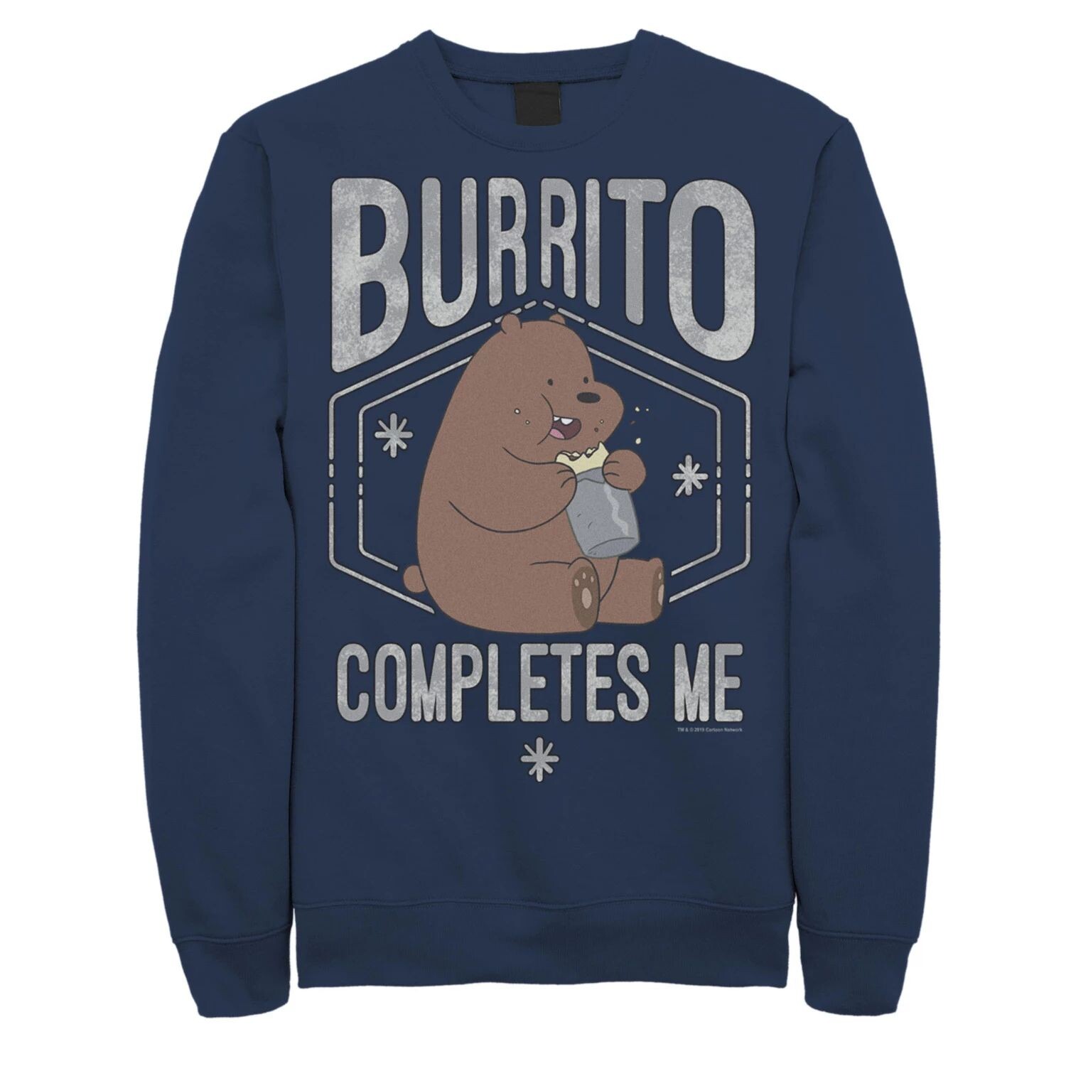 

Мужской свитшот Cartoon Network We Bare Bears Burrito Completes Me Licensed Character