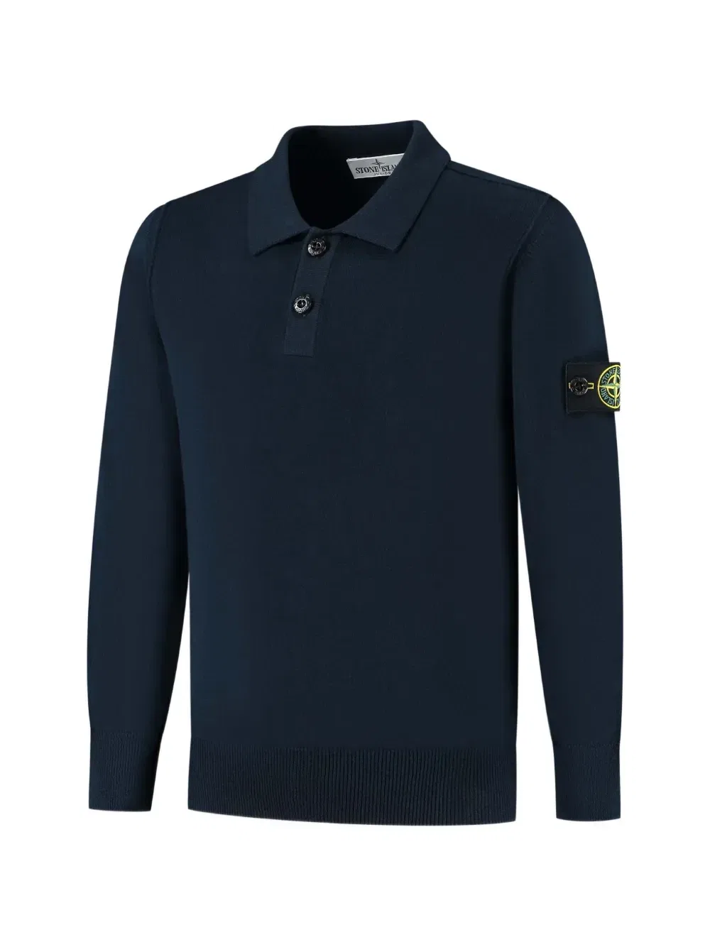 Рубашка поло на пуговицах с длинными рукавами Stone Island Junior, синий — фото 2