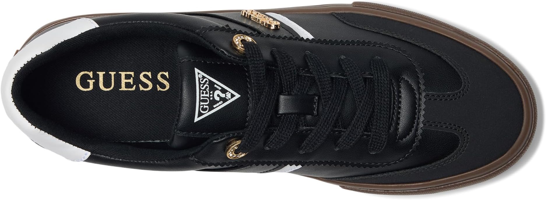 Кроссовки GUESS Women's Loui, Black Synthetic — фото 2