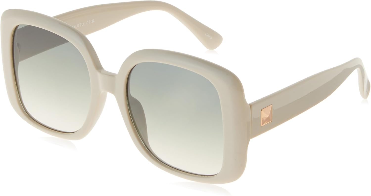 

Женские квадратные солнцезащитные очки Vince Camuto VC1125 увеличенного размера со 100% защитой от УФ-излучения UV400. Роскошные подарки для нее, квадратные солнцезащитные очки 52 мм, Ivory