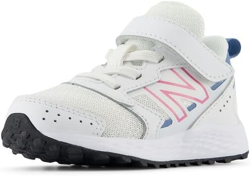 

Кроссовки New Balance детские унисекс Fresh Foam 650 V1 с эластичными шнурками и верхней застежкой, белый/синий/розовый