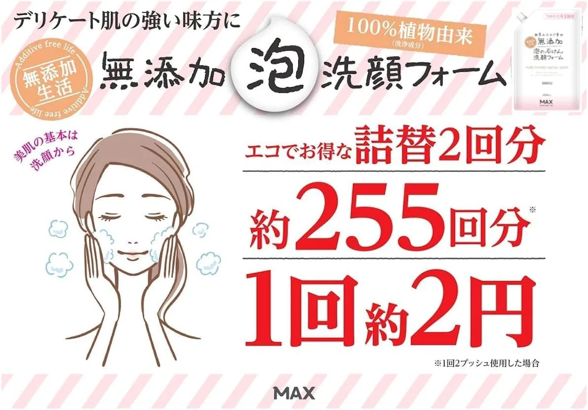 Пенка для умывания лечебная Max Skin Rough Prevention бесцветная, набор 3 сменных блока по 400 мл — фото 3