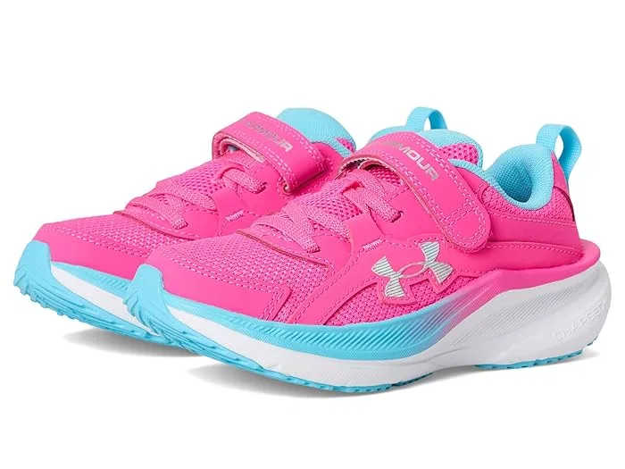 Кроссовки Charged Assert 11 Alternate Closure Under Armour Kids, Pink Rave/Fresco Blue/Iridescent