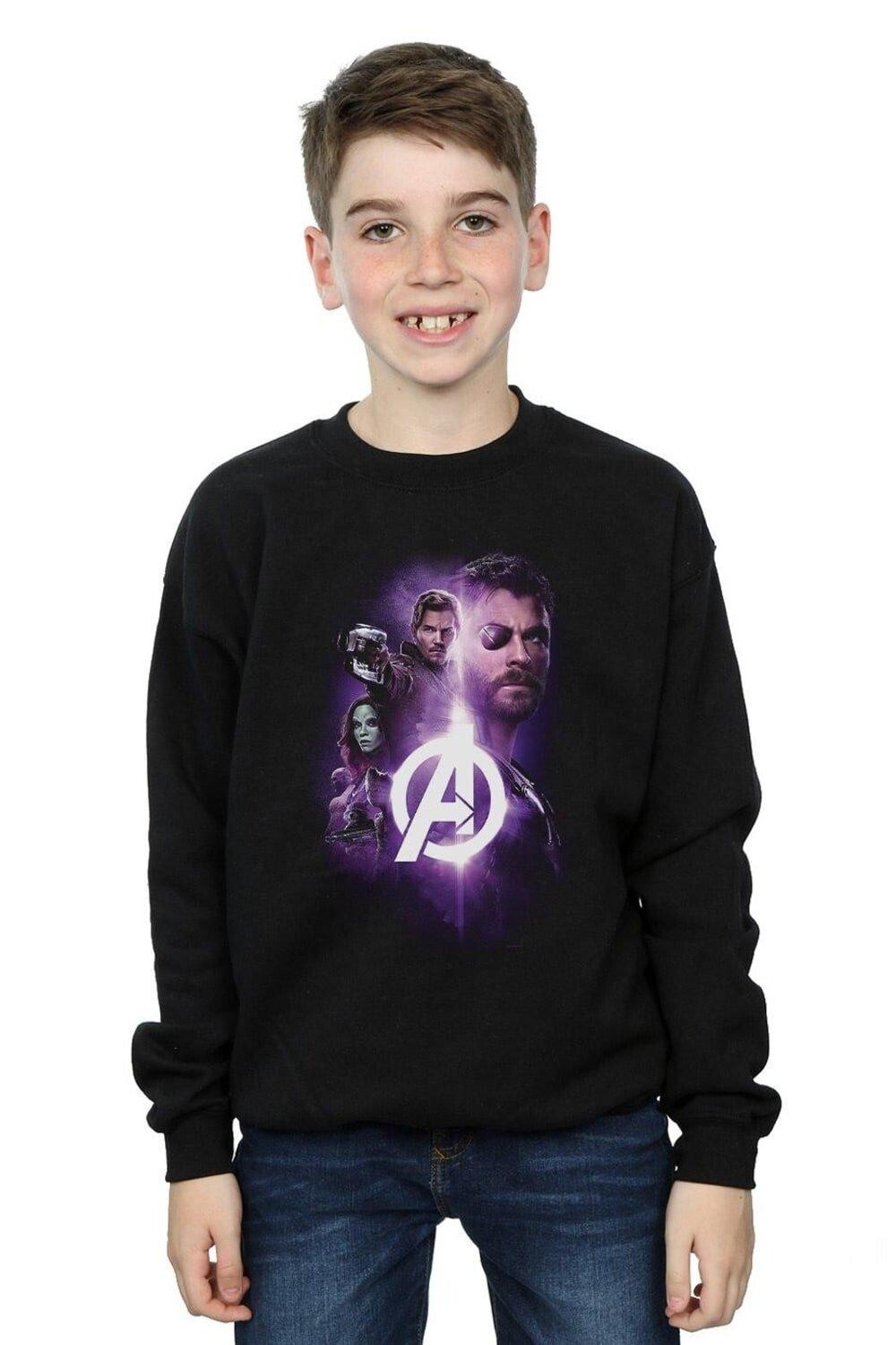 

Толстовка Avengers Infinity War Thor Guardians Team Up Marvel, черный