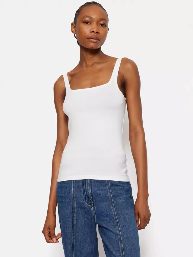 

Топ Jigsaw Square Neck Vest, белый