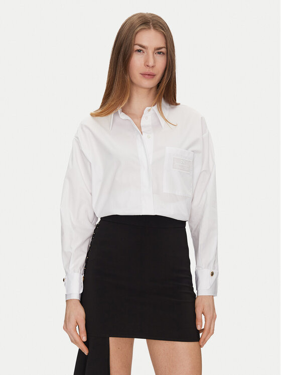 

Рубашка обычного кроя CA-092-51E2-V380 Elisabetta Franchi, белый