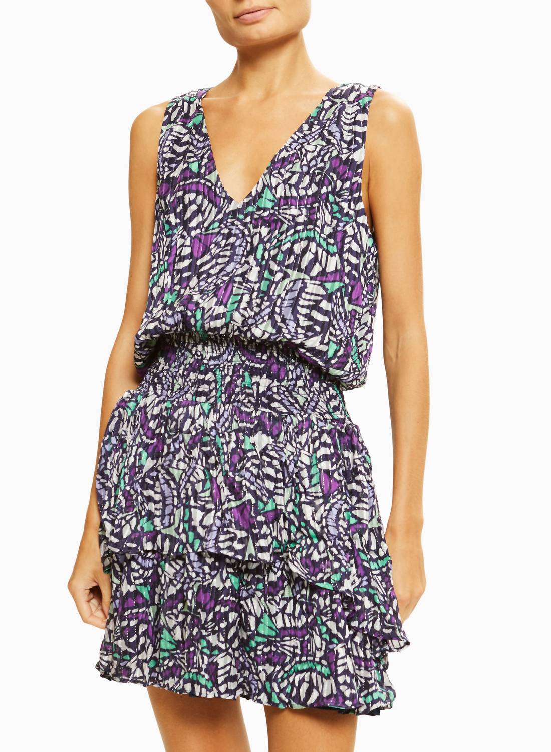 

Мини-платье Astrid с принтом «Весна-Морс» Ramy Brook, цвет spring navy print