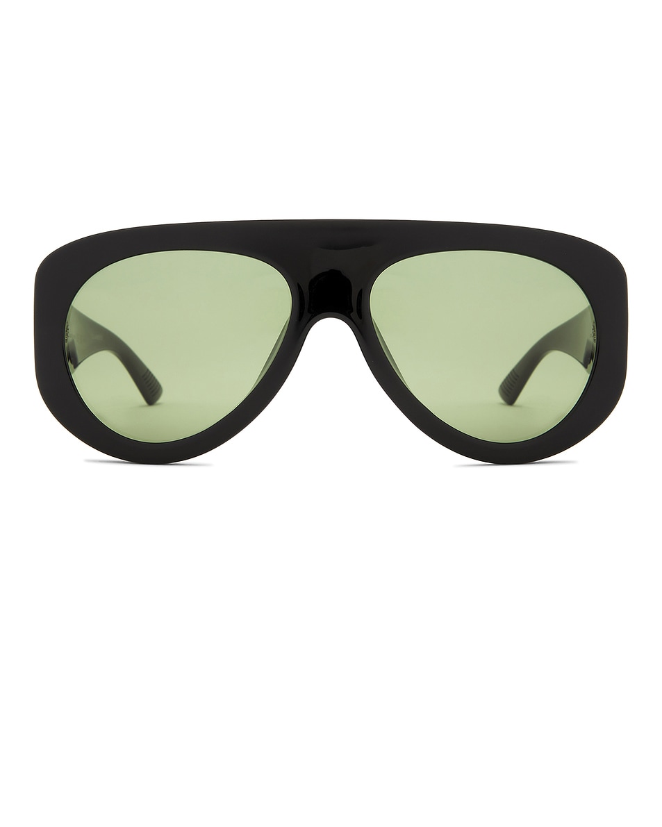 

Оверсайз солнцезащитные очки Bottega Veneta, Black & Green