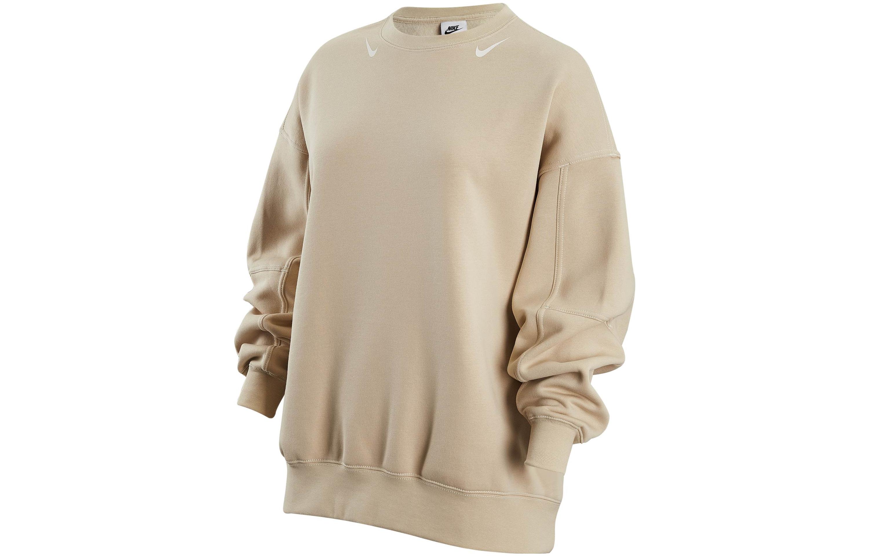 

Женская футболка с логотипом Nike матового бежевого цвета