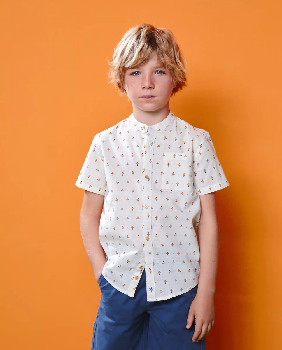 

Рубашка для мальчика с коротким рукавом Kids El Corte Inglés, белый