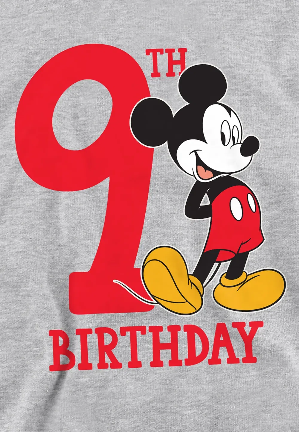 Детский худи Mickey Mouse, хлопок/полиэстер, Disney, серый — фото 2