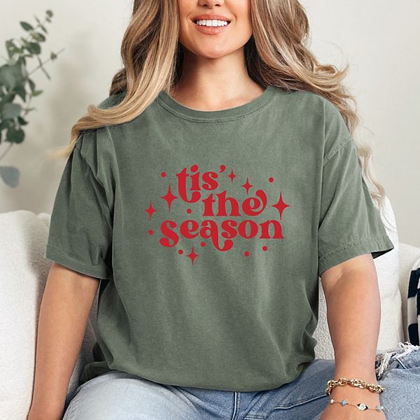 

Футболка Whimsical tis the season с эффектом окрашивания Simply Sage Market, Moss