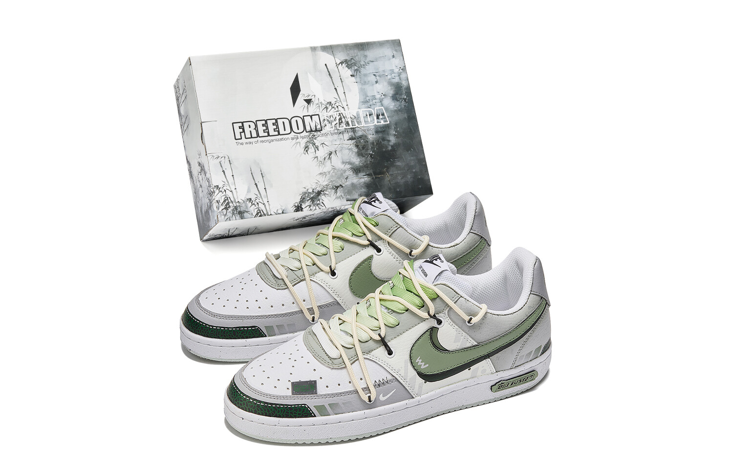 

Кроссовки Nike Court Borough Skateboarding Shoes Men Low-top Green/gray, серый