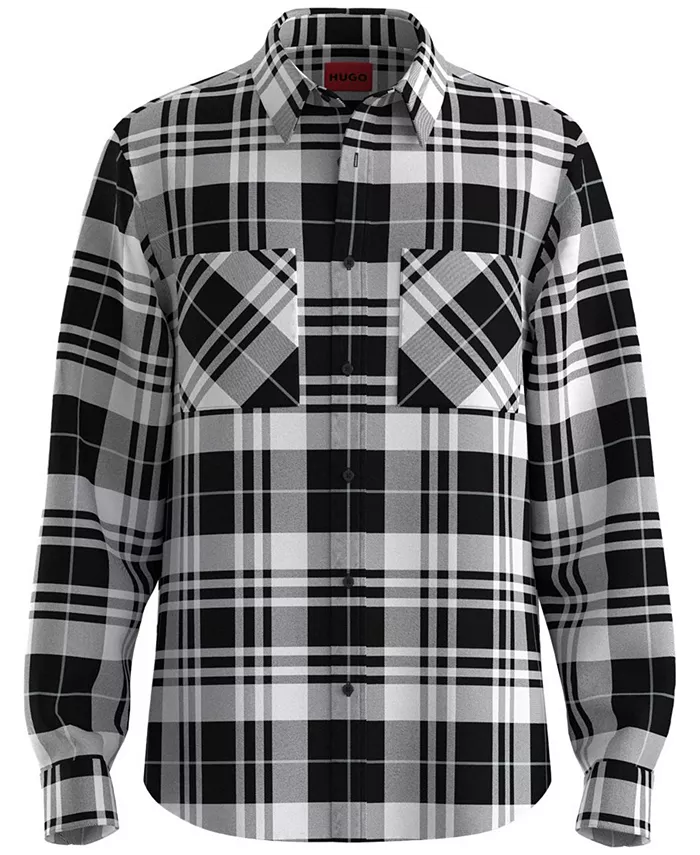 

Мужская рубашка Kent с воротником Hugo Boss, черный