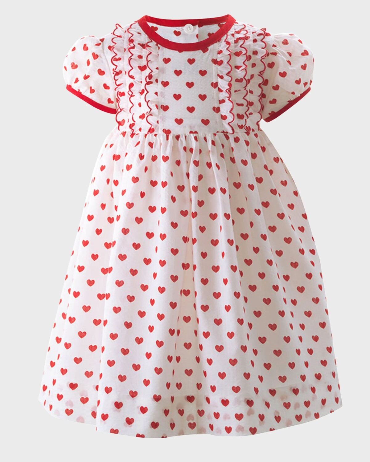 

Платье Girl's Heart с оборкой и фестончатыми шароварами, размер 6M-24M Rachel Riley, цвет Red