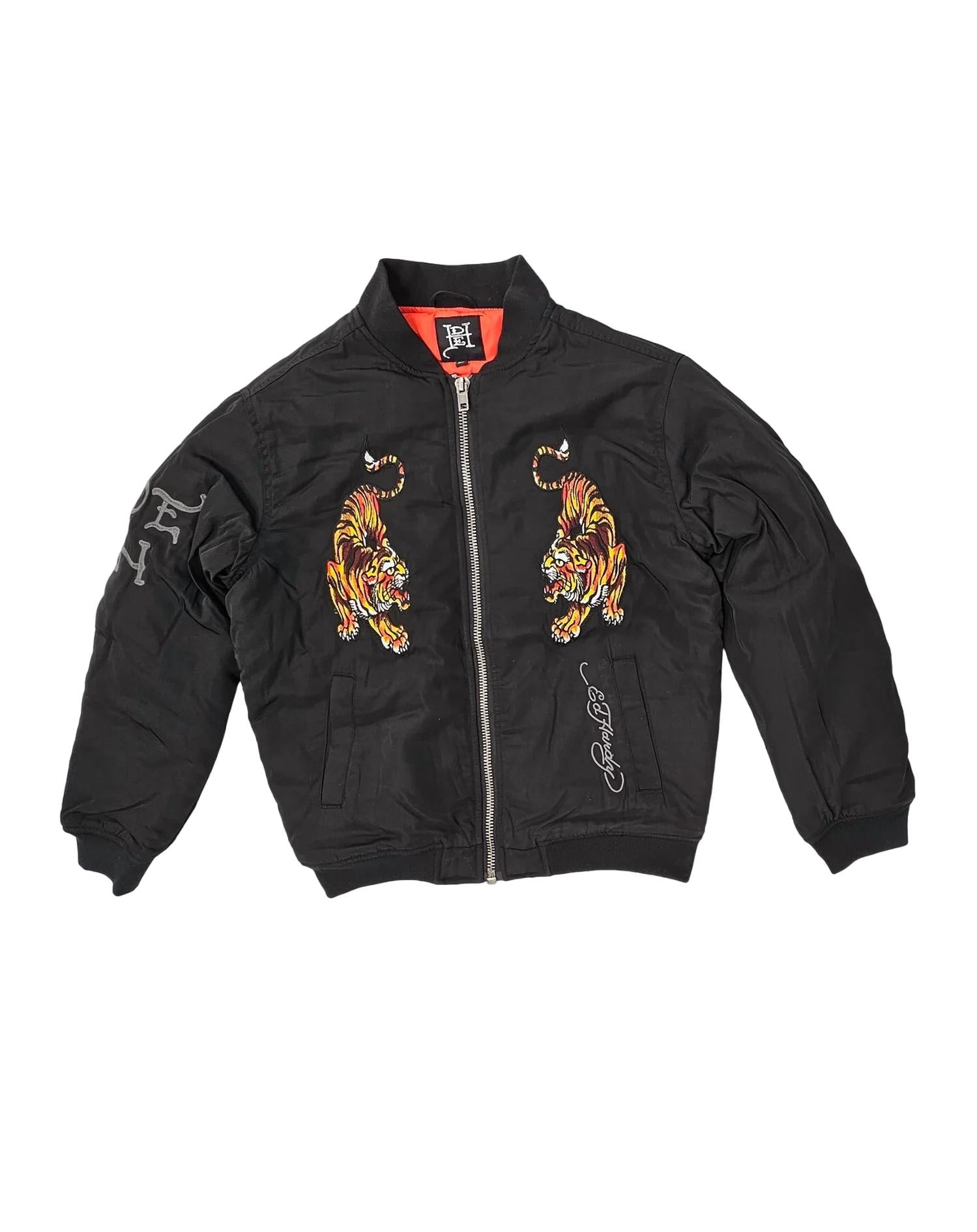 

Женская куртка-бомбер Tigers черного цвета Ed Hardy