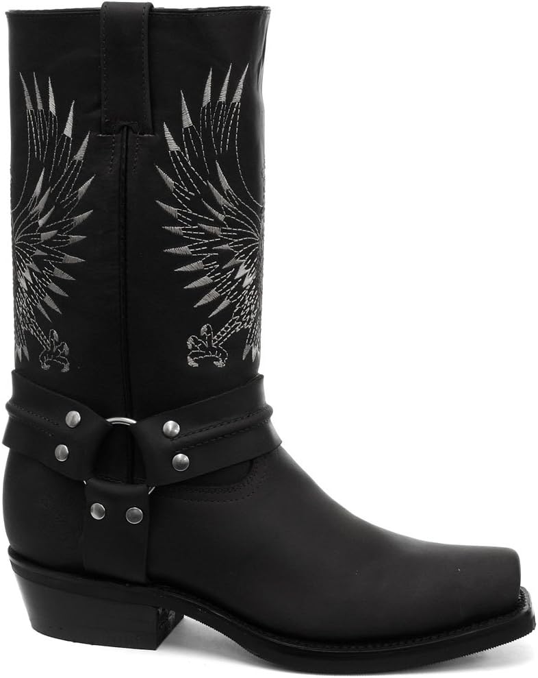 

Мужские ковбойские сапоги Grinders Bald Eagle Black