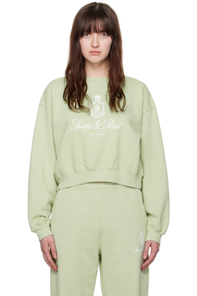 

Зеленый Vendome укороченный свитшот Sporty & Rich