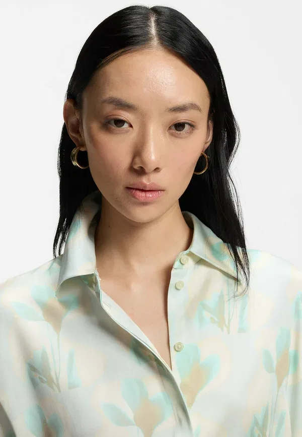 Блуза Bimina button down Boss, модель seventeen, с узором — фото 4