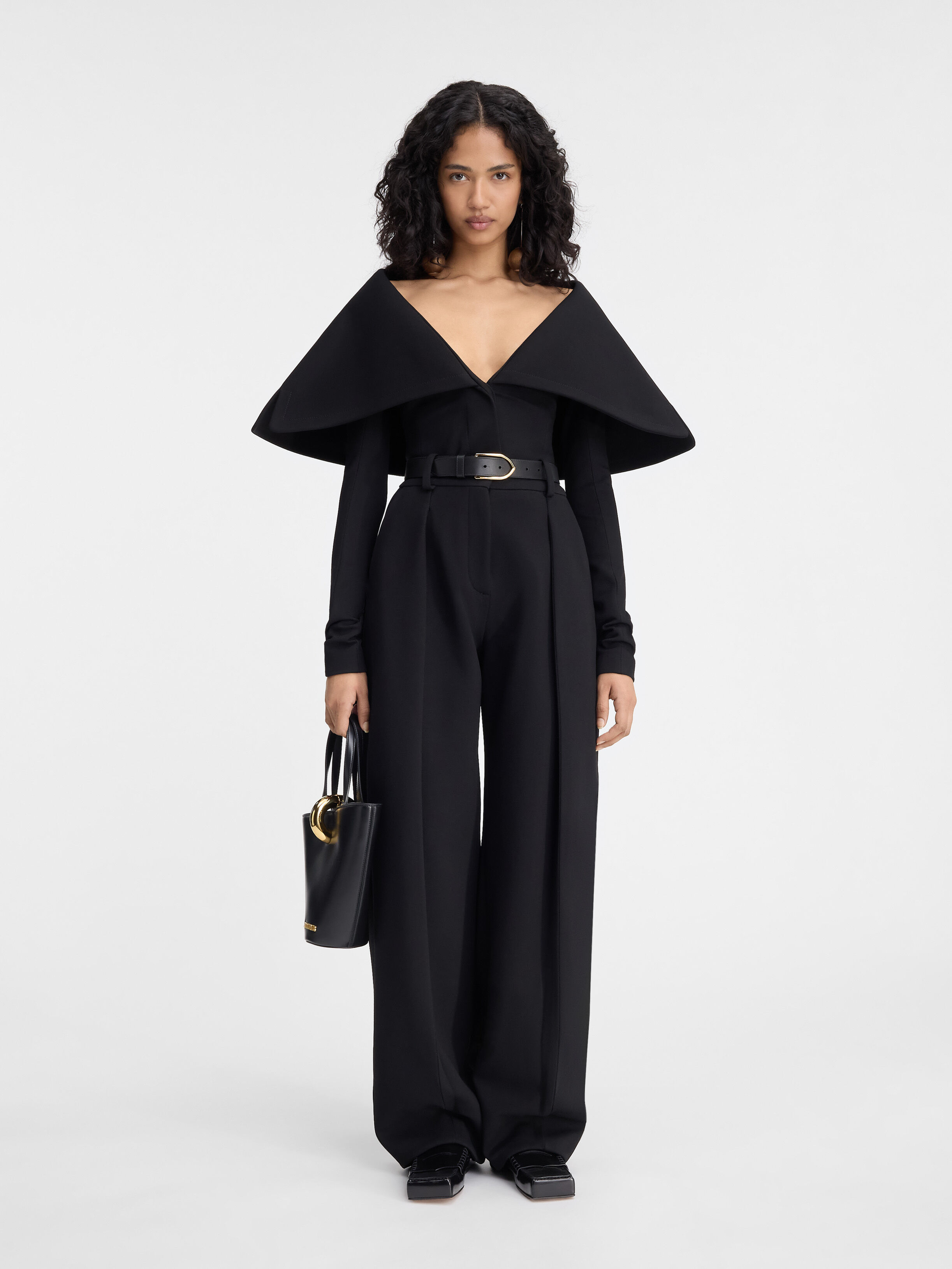 

Пиджак с драпированным воротником JACQUEMUS The Giacca jacket, черный