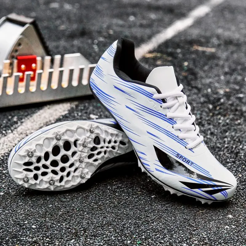 

Кроссовки для бега с шипами TauLene, сетчатые, дышащие, легкие и прочные, спортивная обувь для мальчиков и мужчин, белый