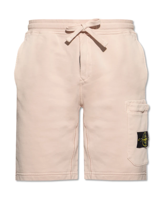 

Шорты с логотипом Stone Island, бежевый